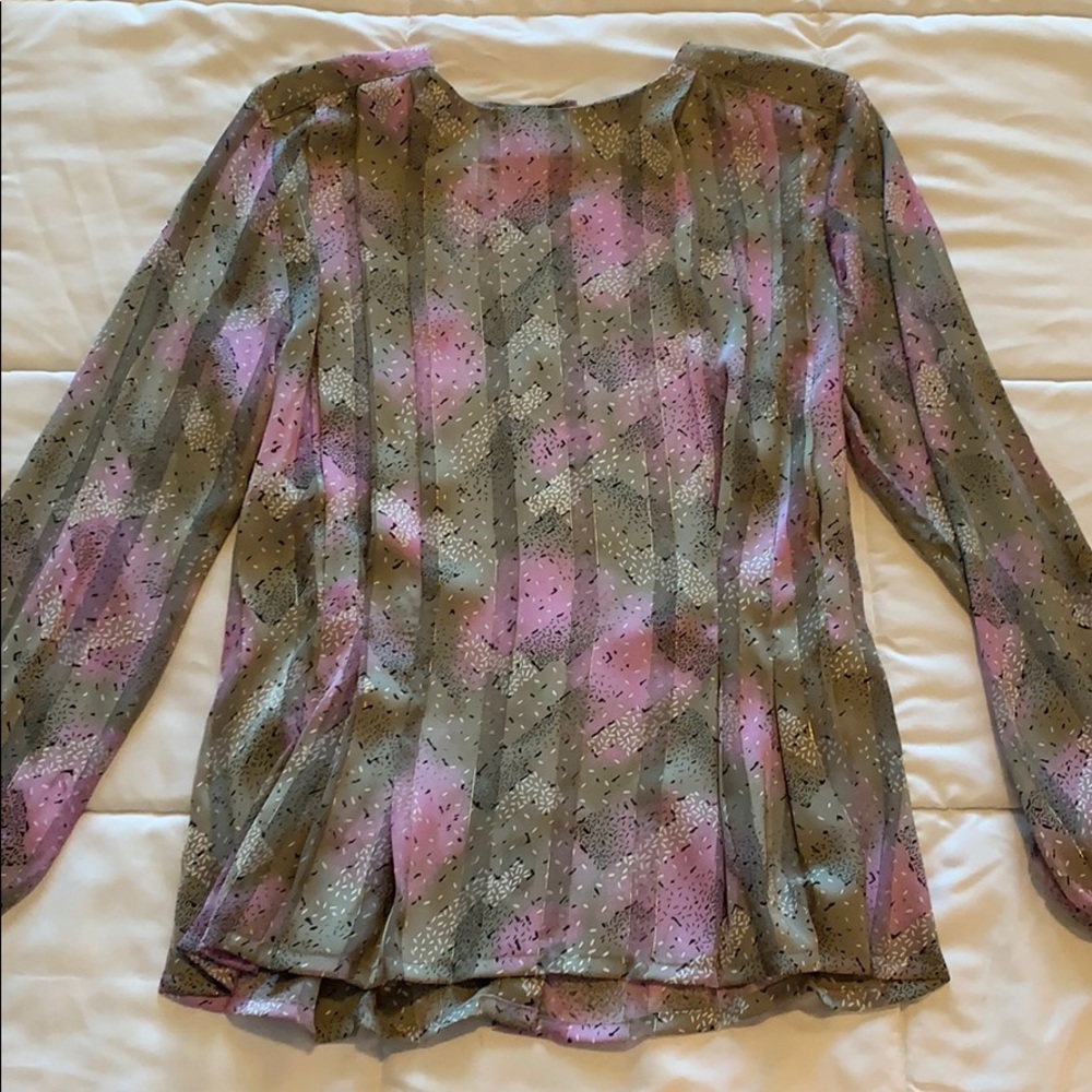 Purple and gray blouse
